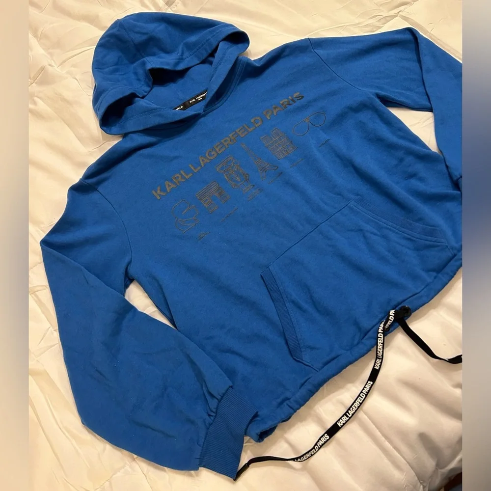 Karl Lagerfeld Ladies Hooded Sweatshirt - Picture 3 of 9